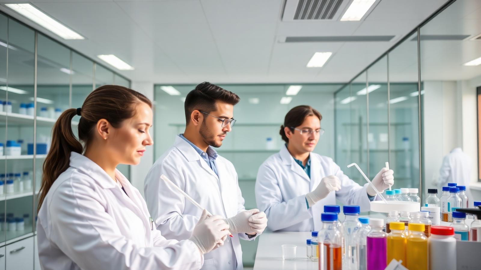 Equipo VitalPeptides en laboratorio